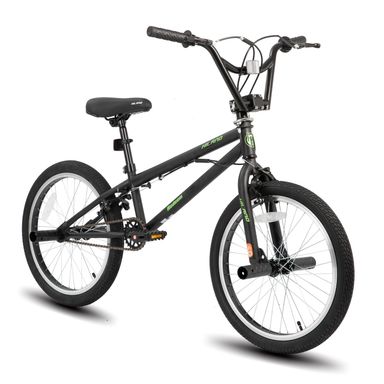 HILAND 20 inch Kids BMX Bicycle for Boys Girls Age 5-12 Years Old, 360 Degree Gyro & 4 Pegs, Kids Bike for Beginner-Level to Advanced Riders, Multiple Colors Black