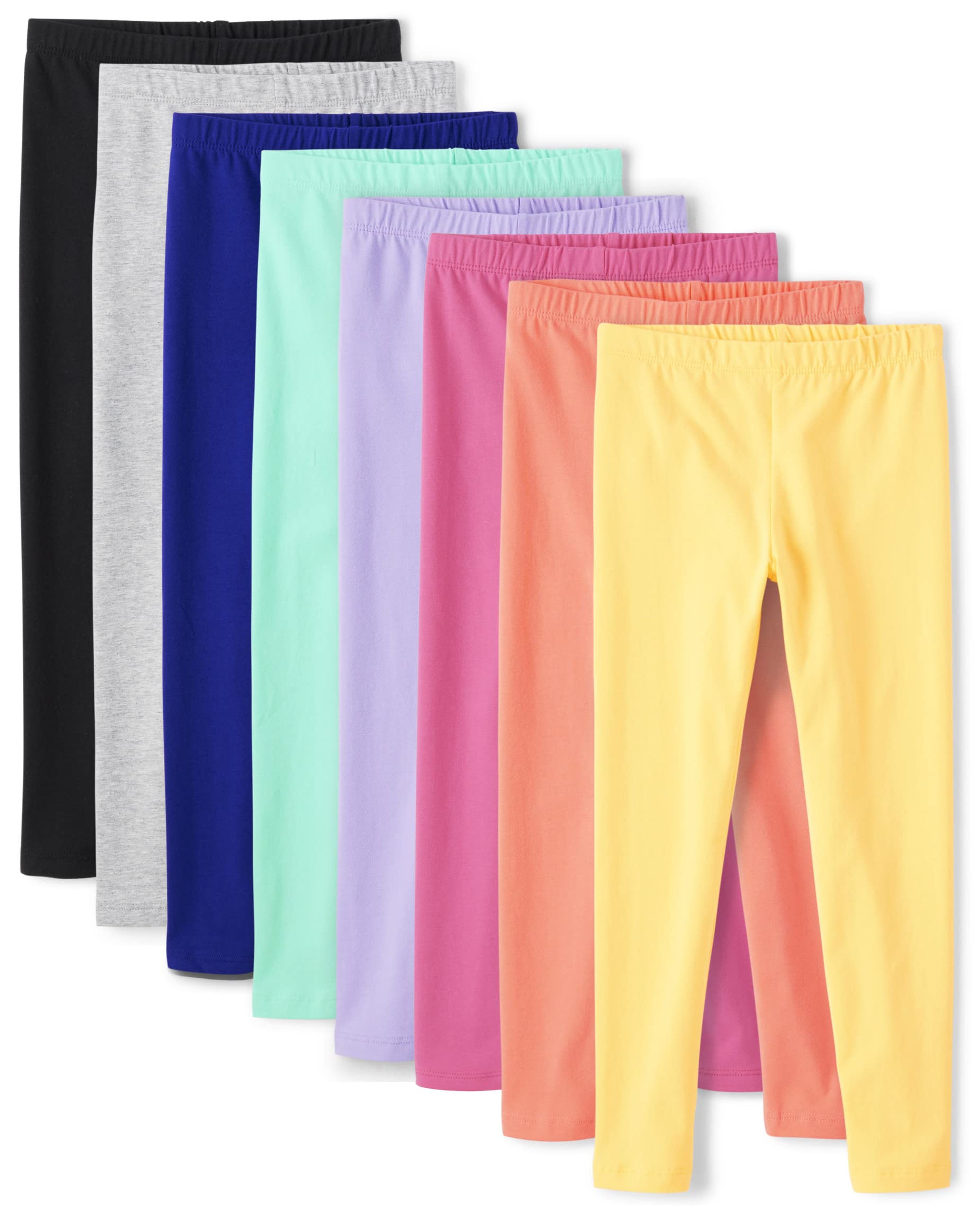 Girls' 8-Pack Leggings French Rose Multi Color Medium