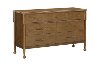 Namesake Alouette 7-Drawer Baby Dresser for Nursery in Natural Walnut – GREENGUARD Gold Certified Wood Dresser – Pre-Assembled Chest of Drawers with Storage for Baby Clothes & More