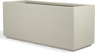 Amazon.com : PolyStone Milan Tall Modern Outdoor/Indoor Rectangular Trough Planter, 46" L X 17" W X 19" H, Lightweight, Heavy Duty, Weather Resistant, Polymer Finish, Commercial and Residential (Greige) : Patio, Lawn & Garden