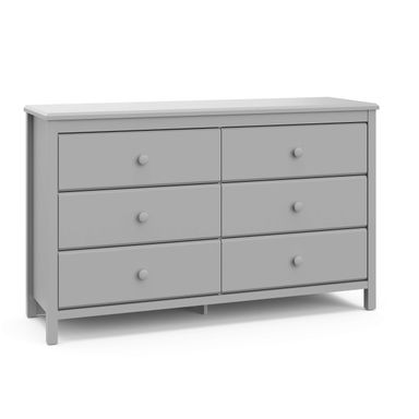 Storkcraft Alpine 6 Drawer Dresser (Pebble Gray) – GREENGUARD Gold Certified Dresser for Kids Bedroom