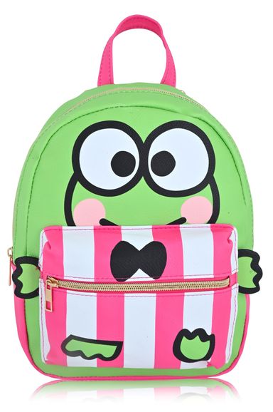 Fast Forward Sanrio Hello Kitty and Friends Keroppi Backpack for Women, Men, Unisex | Cute PU Leather 10" Mini Backpack Purse | Keroppi Bag & Accessories