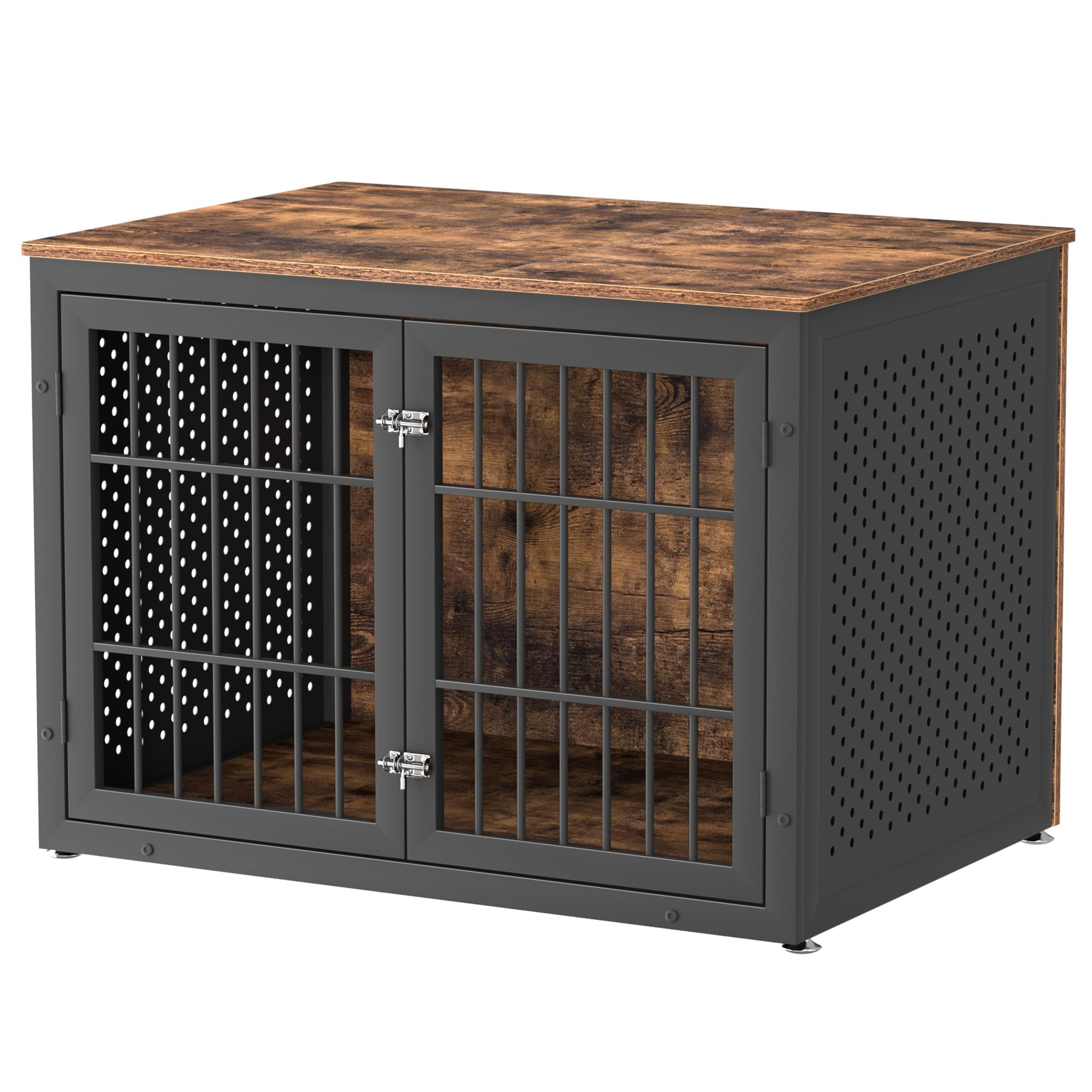 42" Heavy Duty Wooden Dog Crate Furniture for Large Dogs - End Table Kennel
