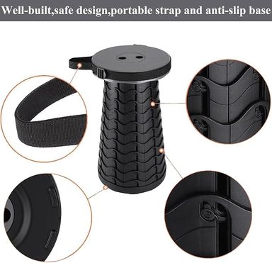 Amazon.com: Fishboy Upgraded Collapsible Stool, 400lbs Max Weight, Lightweight But Sturdy, Portable Retractable Folding Telescoping Foldable Camping Stool for Adults Outdoor Fishing Hiking Travel BBQ : Sports & Outdoors