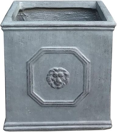 Amazon.com : Kante Square Lion Head Concrete Planter, Classic English Style Plant Pot with Drainage Hole and Rubber Plug for Indoor Outdoor Garden Patio Home, 12.6"x12.6"x12.6" Antique Gray : Patio, Lawn & Garden