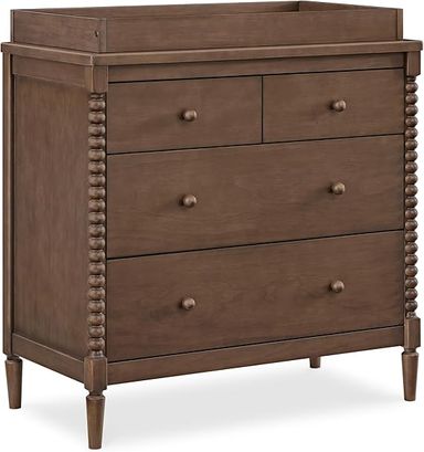 Amazon.com: Delta Children Saint 4 Drawer Dresser with Changing Top, Bianca White : Baby
