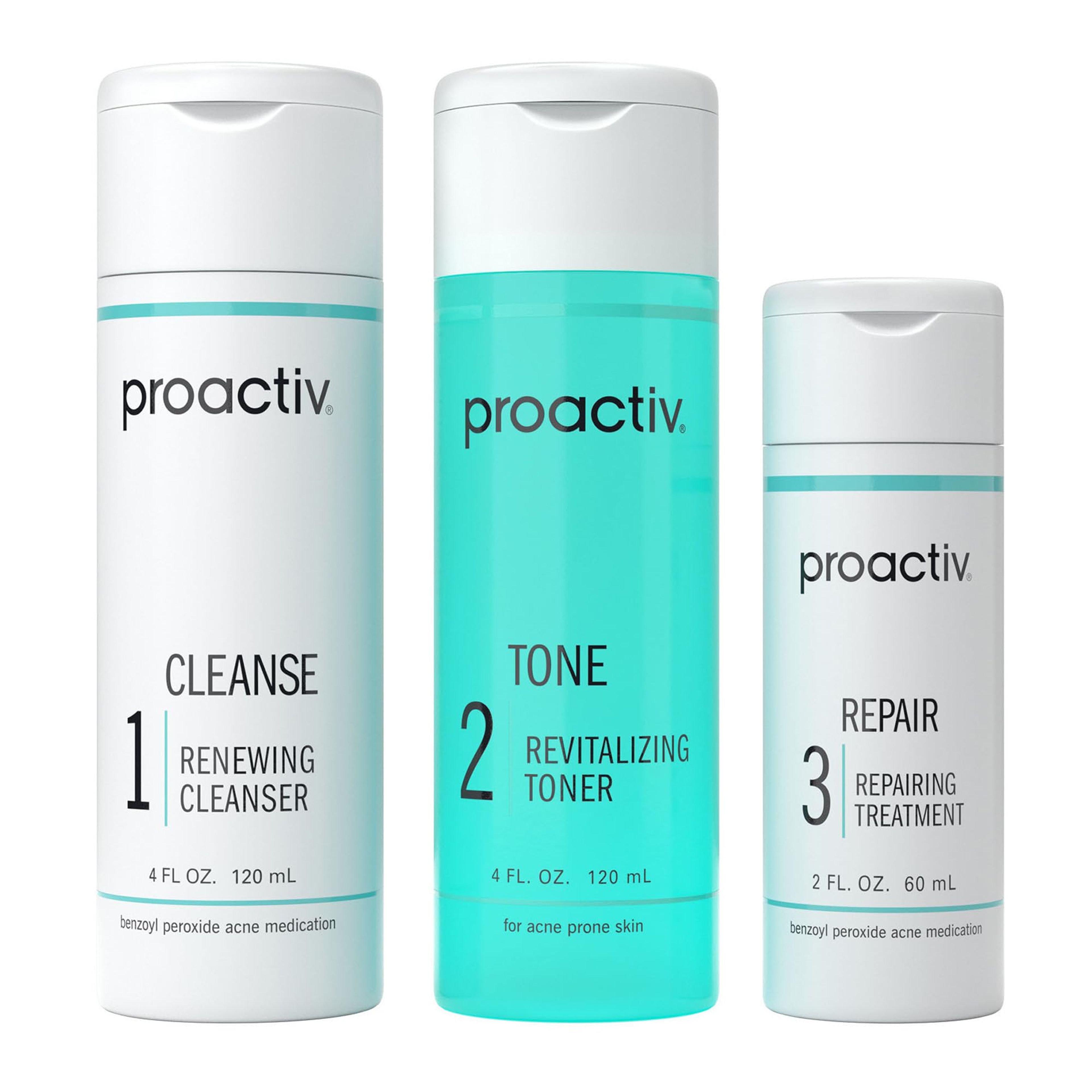 Proactiv 3-Step Acne Treatment Kit | Benzoyl Peroxide 60-Day Supply