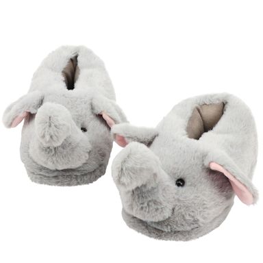 Cute Women Penguin Animal Slippers Fluffy Warm Plush House Shoes Novelty Soft Slippers Cartoon Gifts for Birthday Christmas 5-6 Elephant