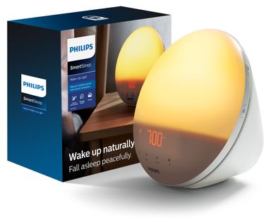 Luz de despertador con simulación de amanecer en color Philips HF3520, HF3520/60, Simulación de color del amanecer, Blanco, 1, 1 1 unidad (paquete de 1)