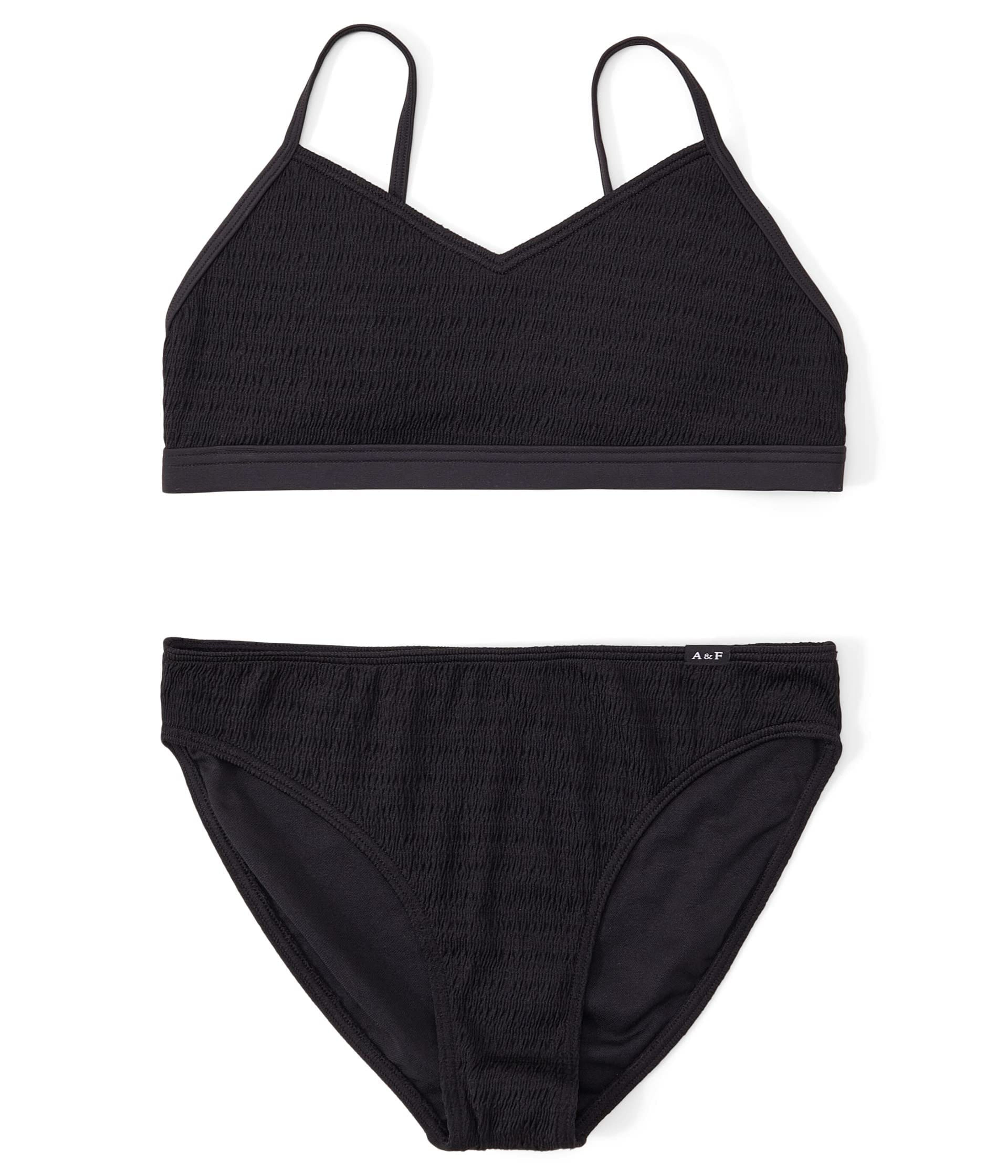 Abercrombie & Fitch Girls Triangle Swimsuit Black 11-12