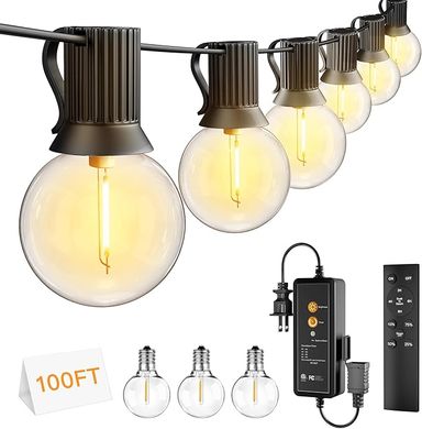 Amazon.com: shineshine 50 FT Outdoor String Lights with Remote Dimmer, 25+2 LED Bulbs Connectable Dimmable Outdoor Lights, Support Timer Waterproof Shatterproof for Patio Backyard Balcony Yard Porch Deck Fence : Clothing, Shoes & Jewelry