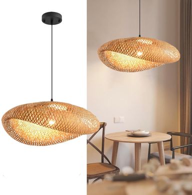 CNMKLM Bamboo Hanging Chandelier Boho Rattan Hand-Woven Hanging Light Fixture Natural Wicker Ceiling Lamp for Kitchen Island Dining Room Living Room Bedroom (60cm) : Amazon.com.be: Tools & Home Improvement