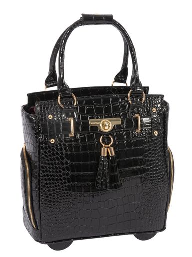 JKM & Company Rolling Laptop Bag for Women | Designer Wheeled Briefcase | Fits 13-17" Laptops | Office Travel Computer Case