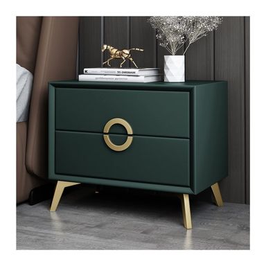 Nightstand Modern Night Stand 1pc Simple Light Luxury Bedside Table Bedroom Furniture Simple Art Bedside Table Wood Bedside Table Bedside Table End Table (Color : Green A)