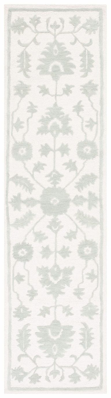 SAFAVIEH Metro Collection Runner Rug - 2'3" x 9', Ivory & Light Green, Handmade Wool, Ideal for High Traffic Areas in Living Room, Bedroom (MET707Y) 2'3" x 9' (Runner) Ivory/Light Green