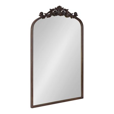 Kate and Laurel Arendahl Traditional Arch Mirror, 19 x 30.75, Antique Bronze, Baroque Inspired Wall Decor Bronze 31"L x 19"W