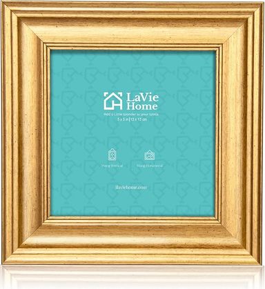 Amazon.com - LaVie Home 5x5 Picture Frames (1 Pack, Gold) Square Photo Frame Set with High Definition Glass for Wall Mount & Table Top Display