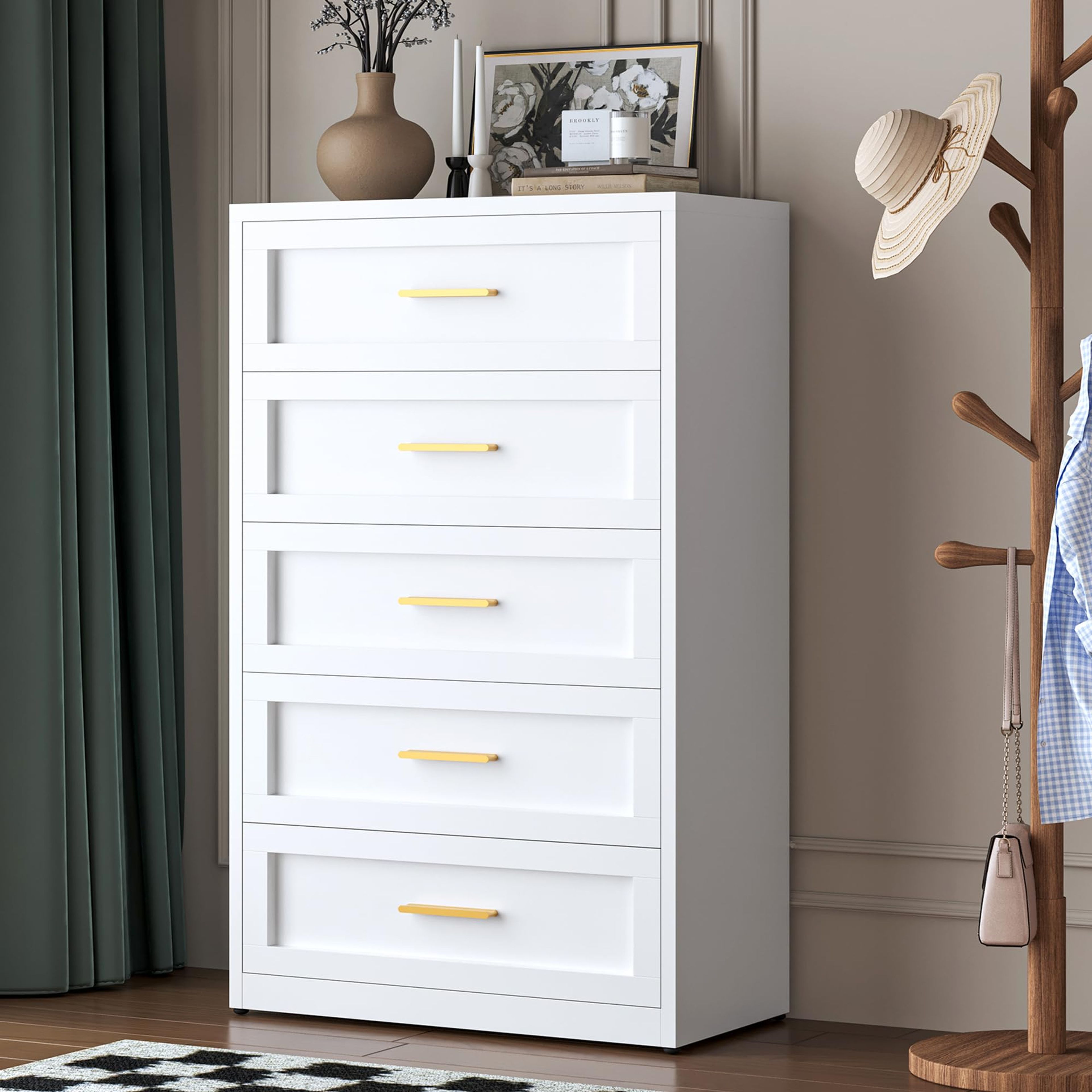 amazon white dresser Amazon's compact $20 mini is selling fast Stained Interior with Soft Closing Glides Yoobure Night Stand - LED