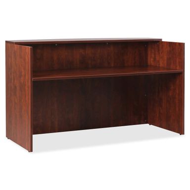 Lorell 59581 Essentials Reception Desk, Cherry Laminate