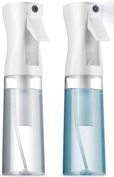 2 Pack Continuous Spray Bottles - Ultra Fine Mist Sprayer | Water Spray Bottle For Hair Mister Spray Bottle | Hair Spray Bottles For Hairstyling, Cleaning, Salons - 2pk 6.8 OZ / 200 ML (2-Pack) - 6.8 Oz