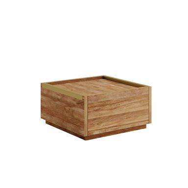 Sauder Manhattan Gate Coffee Table with Storage, Modern Coffee Table, Square Design - Sindoori Mango Finish