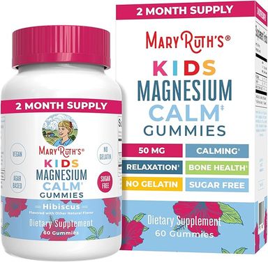 Amazon.com: MaryRuth Organics Kids Magnesium Citrate Gummies by MaryRuth's | 2 Month Supply | Sugar-Free | Calm Magnesium Gummies for Kids 2+ | Bone Health | Calcium Absorption | Vegan | 60 Count : Health & Household