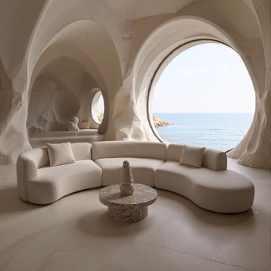 Acanva Modern Curved Sectional Living Room Couch, Minimalist Comfy Boucle Fabric Modular Sofa for Apartment, Home Office, 153" W Right Hand Facing, White White 153" W Right Hand Facing