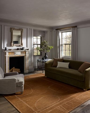 Loloi Jeremiah Brent Barrow Collection BAR-03 Clay/Natural 5'-0" x 7'-6" Area Rug