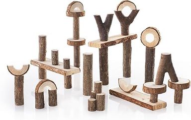Amazon.com: Guidecraft Branch Blocks - 36 Piece Kid's Natural Wooden Unit Building Set, Tree Block Stacking Sorting Toy for Toddlers : Toys & Games