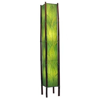 Eangee Home Design Fortune Giant Floor Lamp Green Shade Made of Real Cocoa Leaves 11 Inches Length x 11 Inches Width x 72 Inches Height (395 XL g) Geen