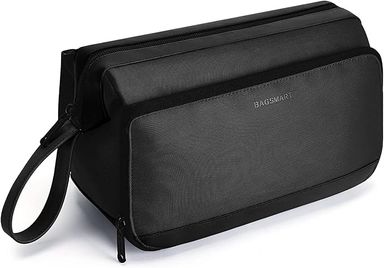 Amazon.com: BAGSMART Toiletry Bag for Men, Wide Opening Dopp Kit Water Resistant Shaving Hygiene Organizer for Bathroom, Travel Essentials, Black : Beauty & Personal Care