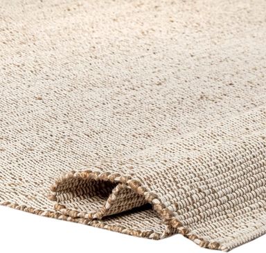 S & L Homes Jute Cotton Hand Woven Natural Farmhouse Area Rug for Living Room - Rustic Vintage Bohemian Décor - (10' x 13' Natural)