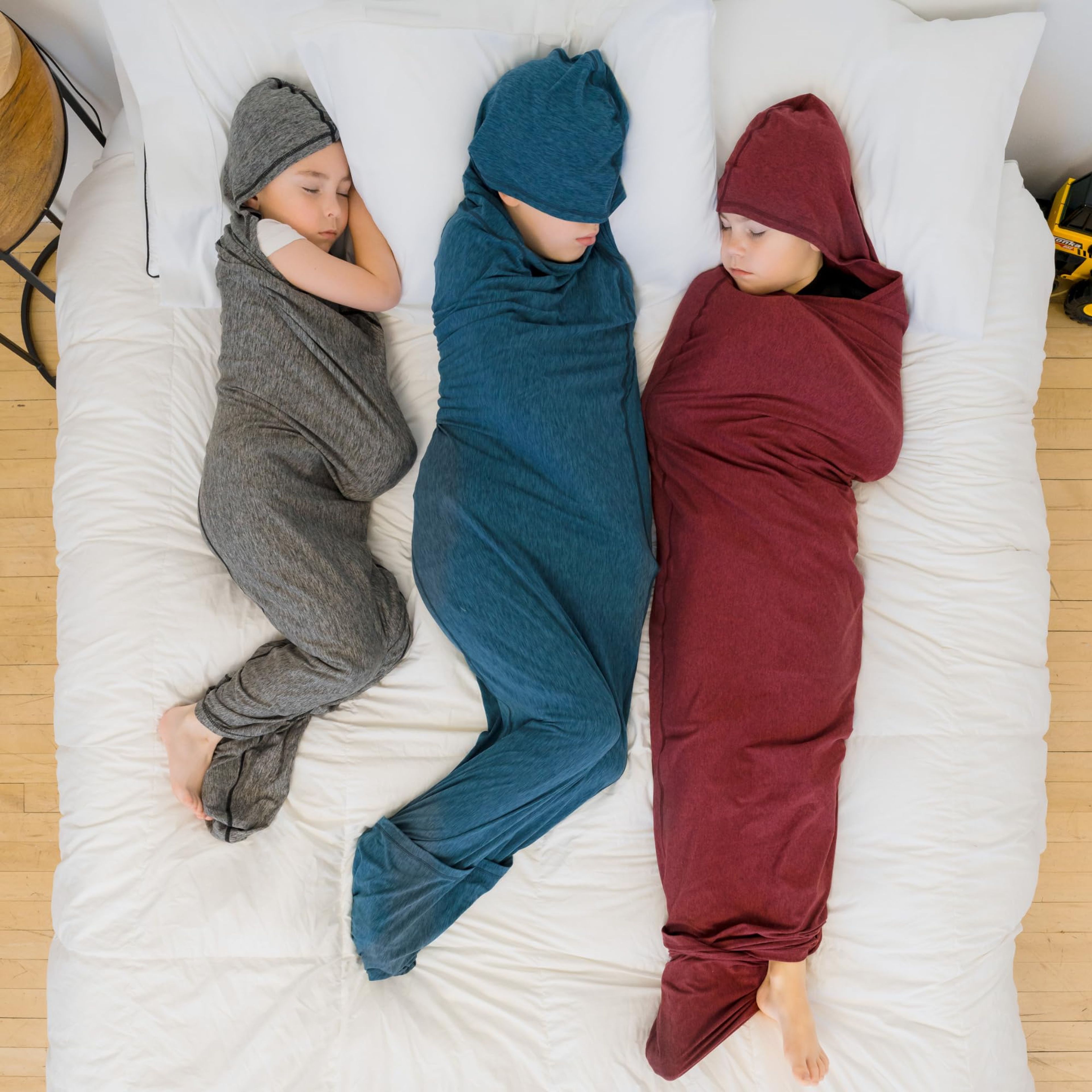 Hug Sleep Kids Hooded Pod Blanket Turquoise 7-10 Yrs