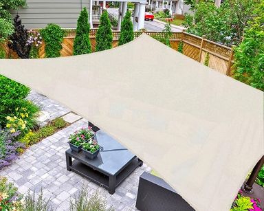 Amazon.com : AsterOutdoor Sun Shade Sail Rectangle 12' x 16' UV Block Canopy for Patio Backyard Lawn Garden Outdoor Activities, Sand : Patio, Lawn & Garden