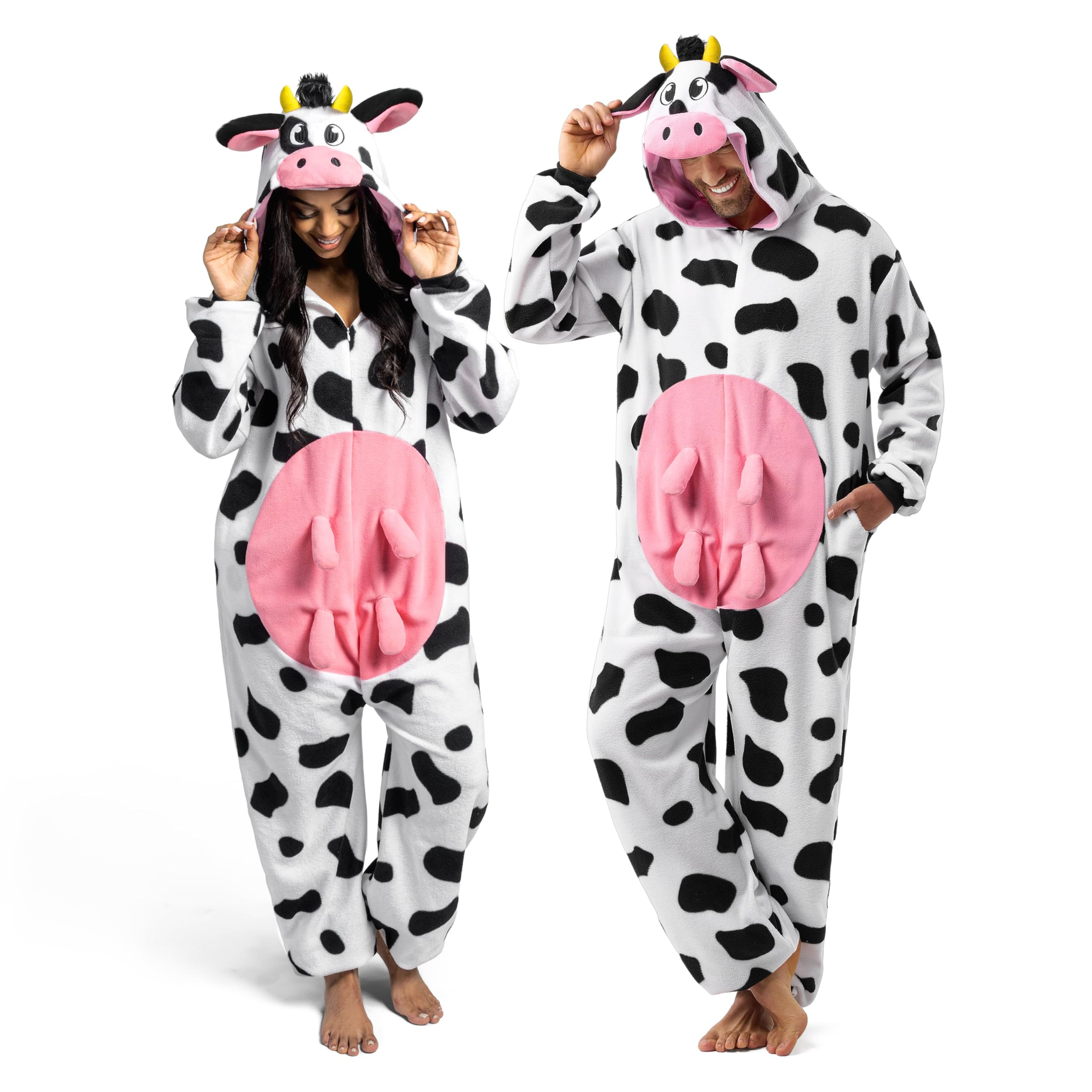 Spooktacular Creations Cow Pajama Costume for Adults
