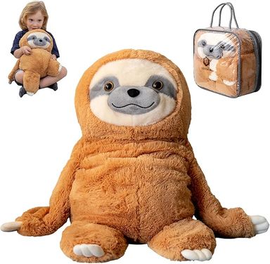Amazon.com: Weighted Stuffed Animal for Anxiety | Calming & Comforting 5 Lbs | Weighted Plush Animal Sloth | Anxiety Stuffed Animals for Adults & Kids | Carrying Bag Included | Machine Washable Weighted Plushie : Toys & Games