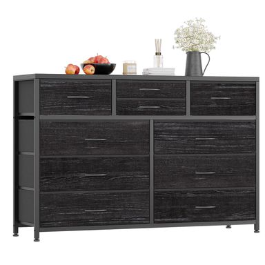 Iron + MDF + PB + Non-Woven Fabric TV Cabinet - Wooden, Sturdy, 10 Drawer Storage, Regular Style.