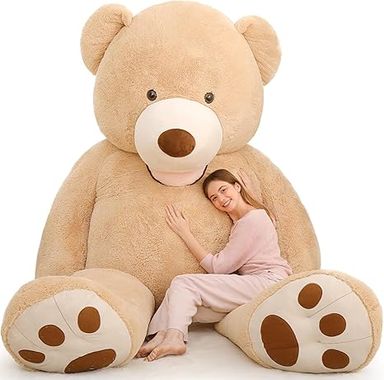 Amazon.com: MaoGoLan Giant Teddy Bear Stuffed Animal, 10 Feet Tall, Jumbo Size Plush, Charming and Fluffy for Decorations, Celebrations, Valentine's Day : Toys & Games