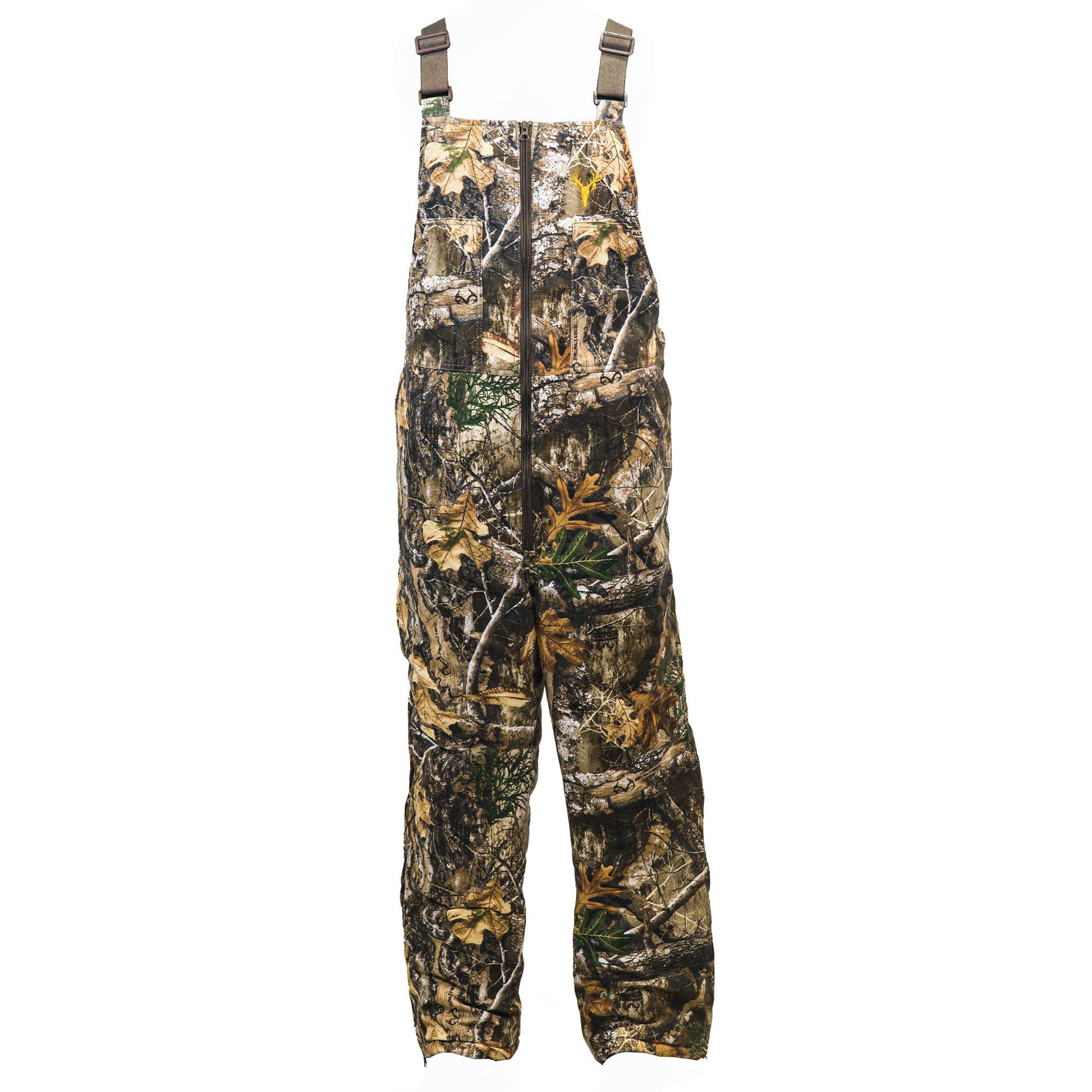 HOT SHOT Insulated Camo Hunting Bib Overalls Realtree Edge Medium