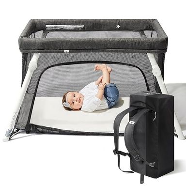 Amazon.com : Guava Lotus Travel Crib with Lightweight Backpack Design | Certified Baby Safe Portable Crib | Folding Play Yard with Comfy Mattress for Babies & Toddlers | Compact Baby Travel Bed : Lotus Bed : Baby