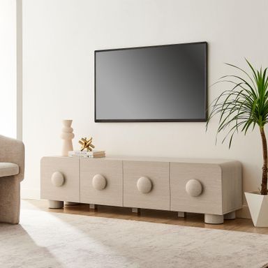 Modway Sonnet 69"" Retro Modern Low TV Stand in Ash