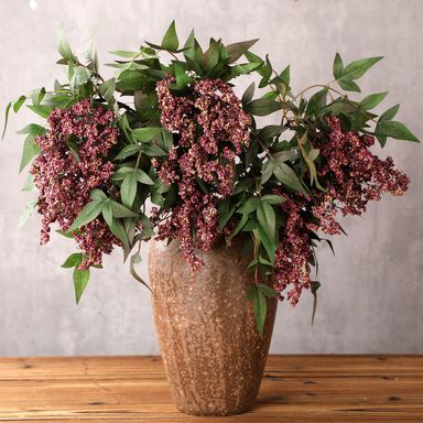 Zeyune 3 Pcs Fall Artificial Dusty Plum Stem Plum Sedum Berry Stem Autumn Faux Berry Picks Branches Faux Spray for Home Halloween Thanksgiving Farmhouse Mantel Harvest DIY Decorations (Gray Purple) 3 Gray Purple