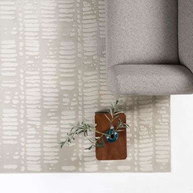 Shell 6'7"x9' Washable Area Rug for Living Room Bedroom - 100% Recycled Oeko-TEX Certified, Medium Pile, Beige, Cream Beige/Cream 6'7" x 9'
