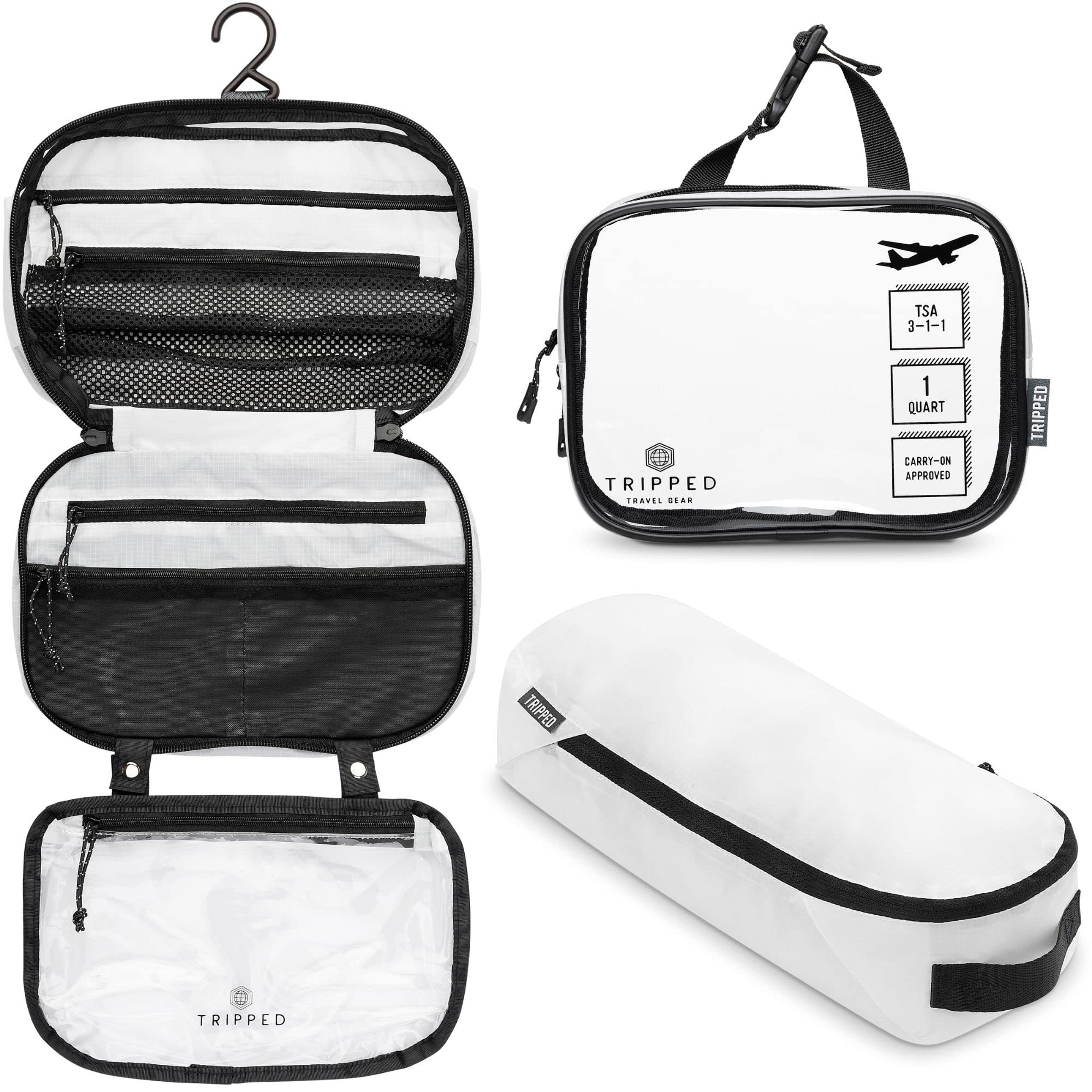 Hanging Travel Toiletry Bag Kit Set with TSA Bag