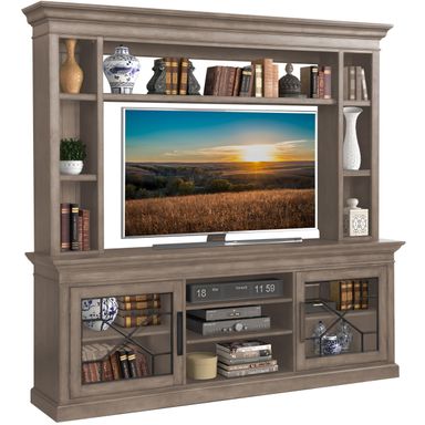 Parker House Sundance Traditional Wood Console with Hutch in Brown