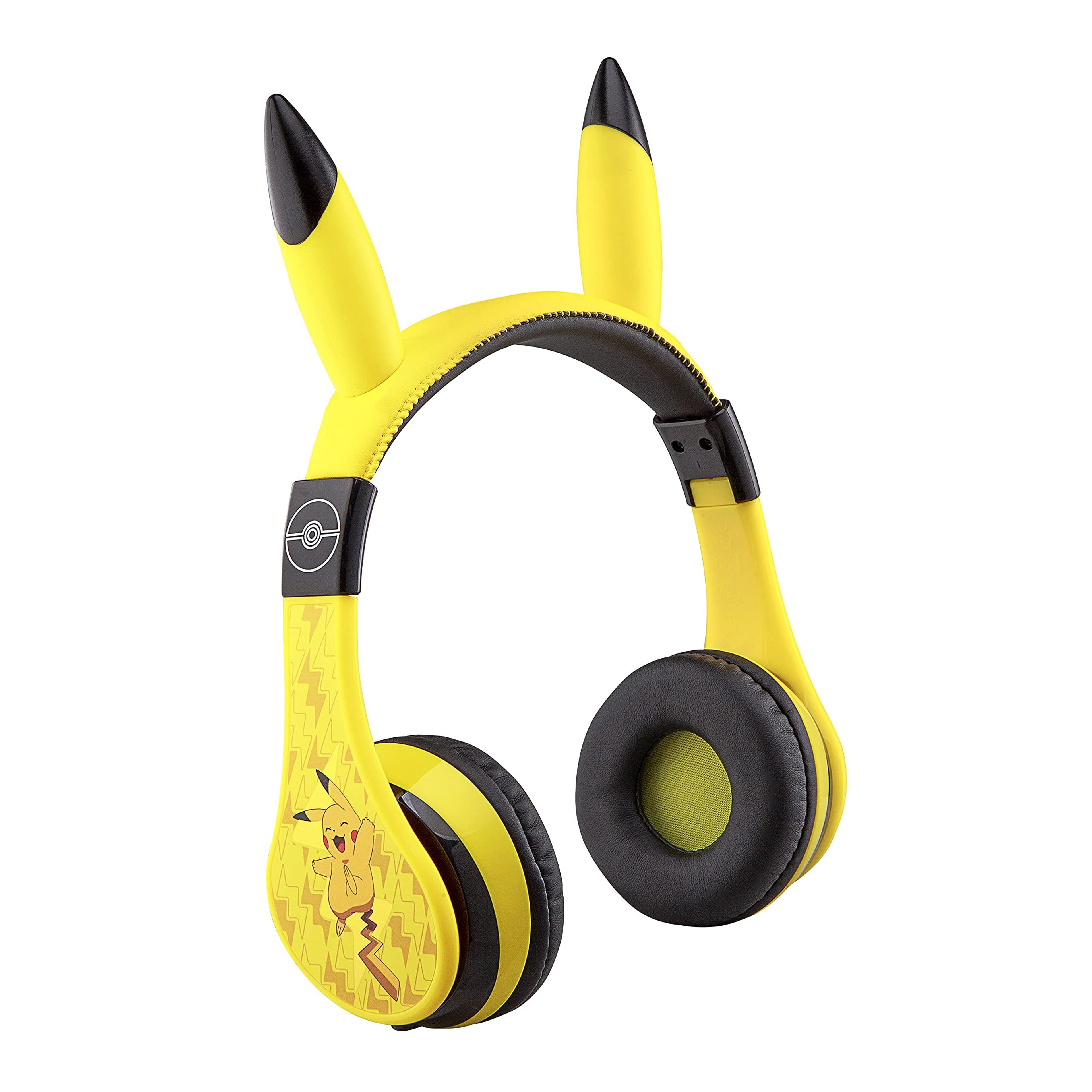 Pokemon Pikachu Kids Bluetooth Headphones with Mic - Wireless, Yellow