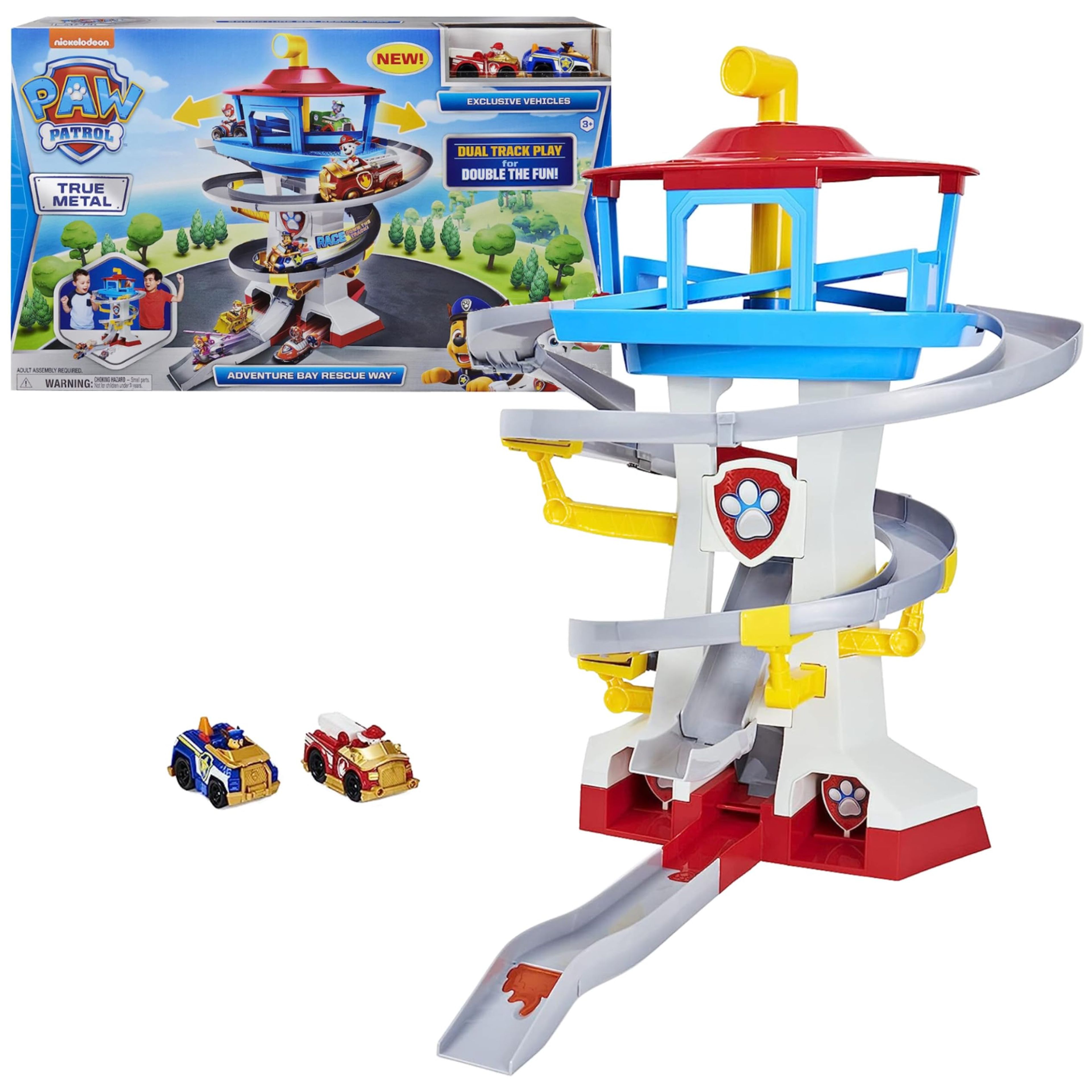 PAW Patrol Adventure Bay Lookout Tower Playset with Chase & Marshall Vehicles