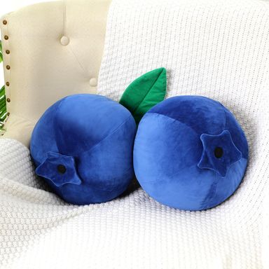 Decorative Cute Blueberry Plush Pillow Christmas Kawaii Fruit Gifts Stuff Hugging Plushies Gift Soft Novelty Pillow Cushion Seat Decor for Gift Home Decor