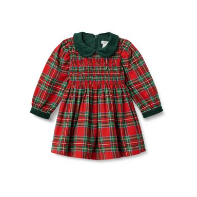 Amazon Essentials x Sofia Grainge Toddlers and Baby Girls' Long Sleeve Flannel Dress 18 Months Cherry Red Festive Plaid
