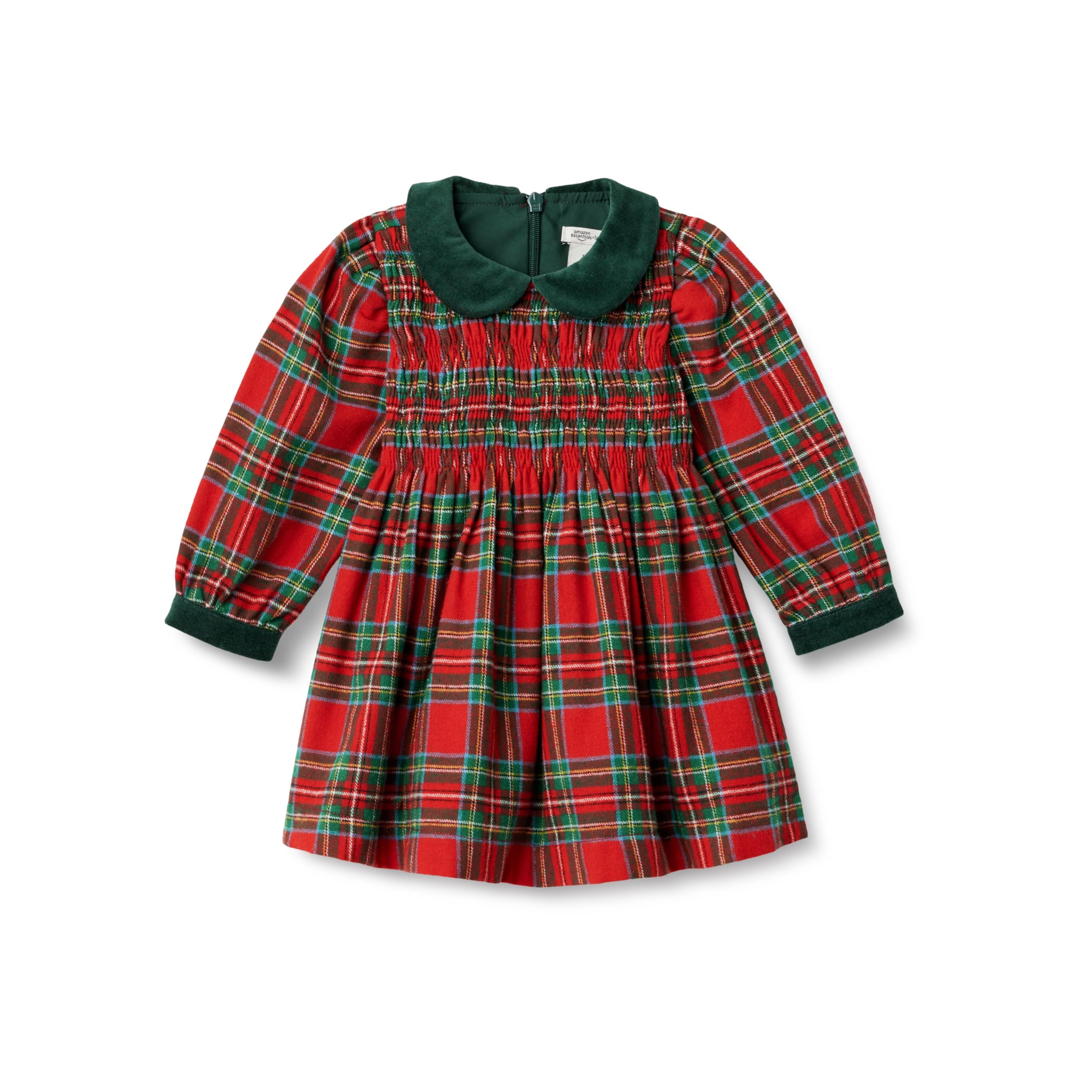 Sofia Grainge Baby Girl Cherry Red Plaid Flannel Dress 18M